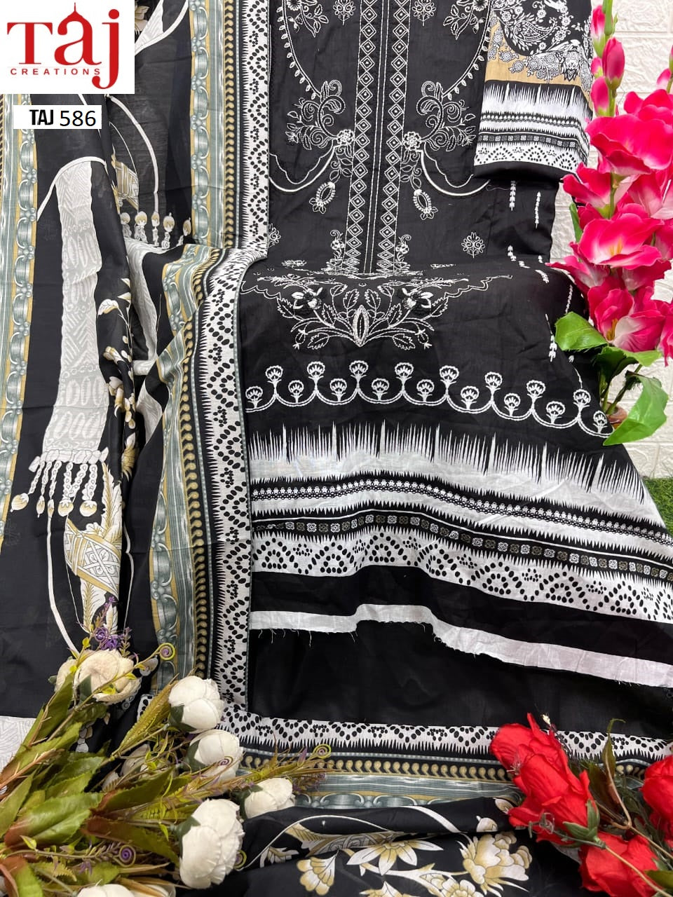 586 Taj Creations Embroidery Pakistani Salwar Suits