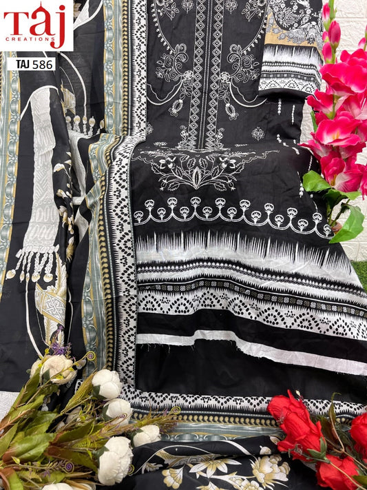 586 Taj Creations Embroidery Pakistani Salwar Suits