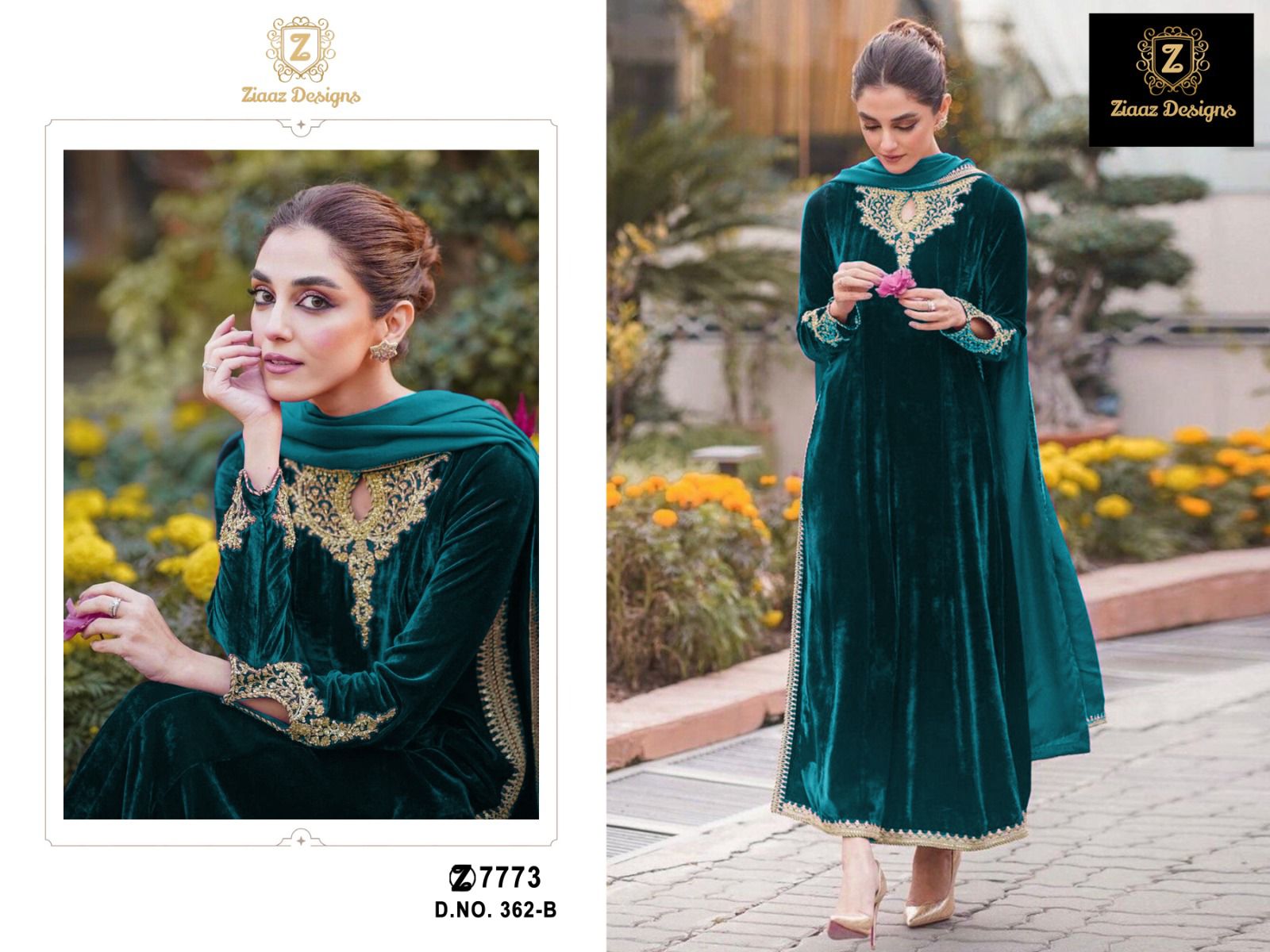 362-B Ziaaz Designs Pakistani Salwar Suits