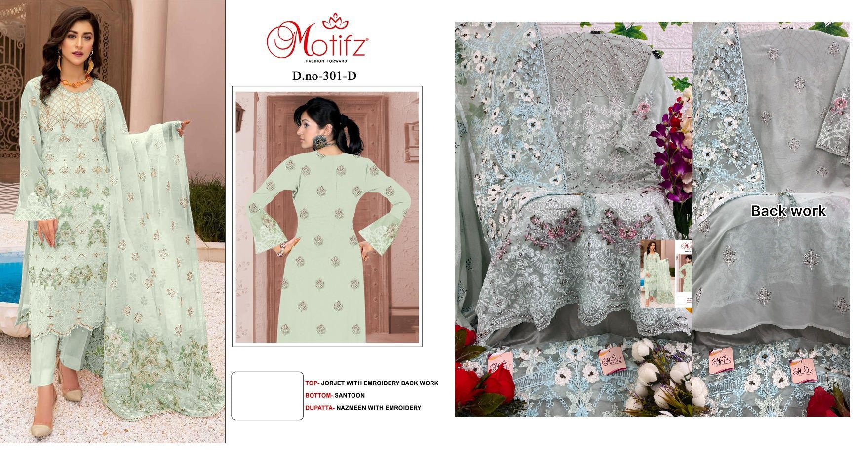 301-D Motifz Pakistani Salwar Suits