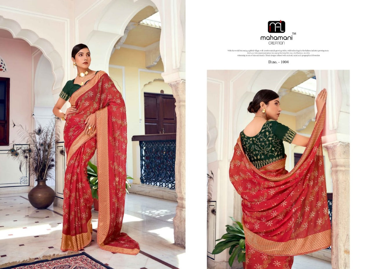 1004 Vinitaa Mahamani Creation Sarees