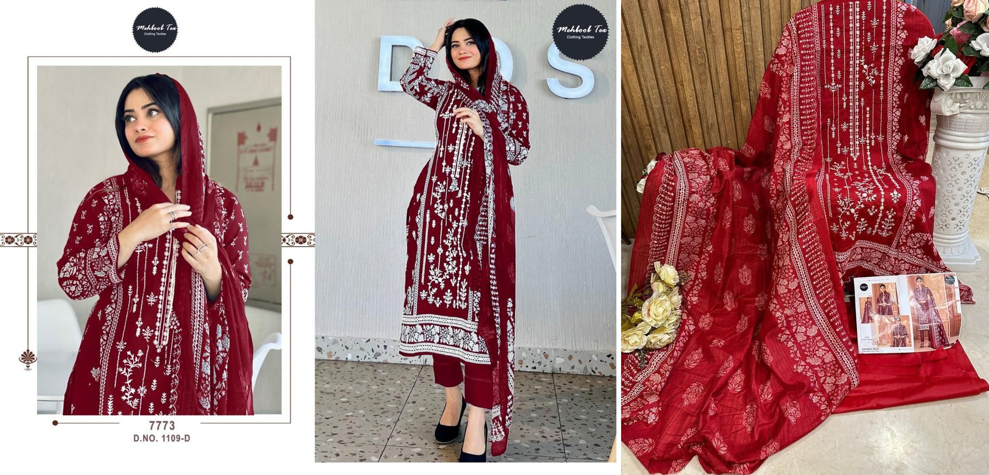 1109D Mehboob Tex Pakistani Salwar Suits