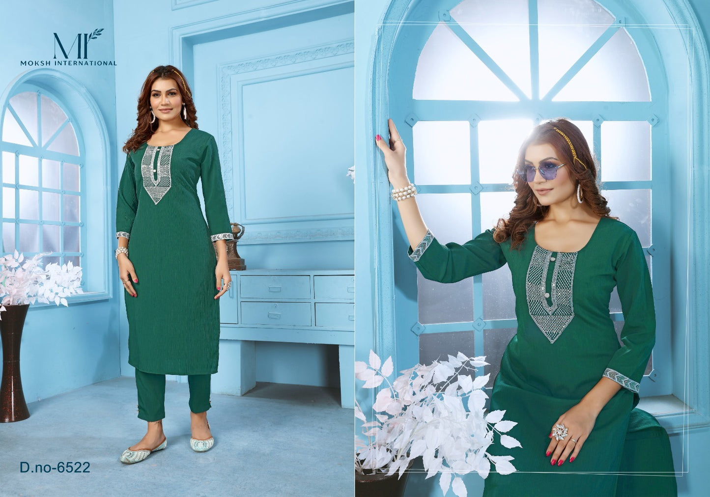 6522 Goldy Vol 2 Moksh Kurti Pant Set