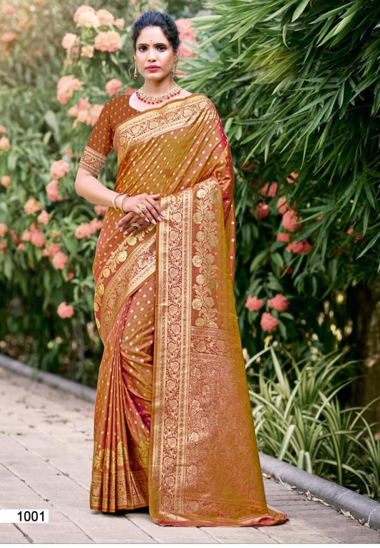 1001 Gajgamini Silk Bunawat Sarees