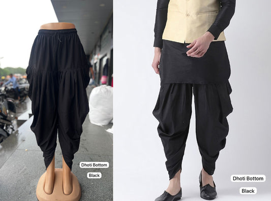 Poly Cotton3108 Black Bluehills Unisex Dhoti