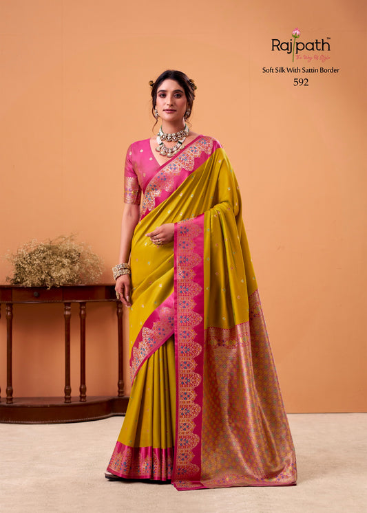 592 Taapi Ghat Rajpath Satin Silk Sarees