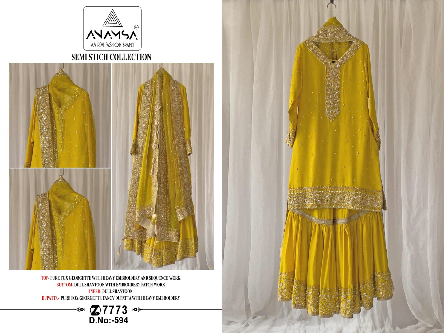 594 Anamsa Embroidered Pakistani Salwar Suits