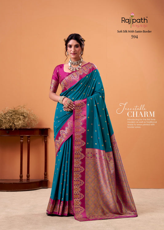 594 Taapi Ghat Rajpath Satin Silk Sarees