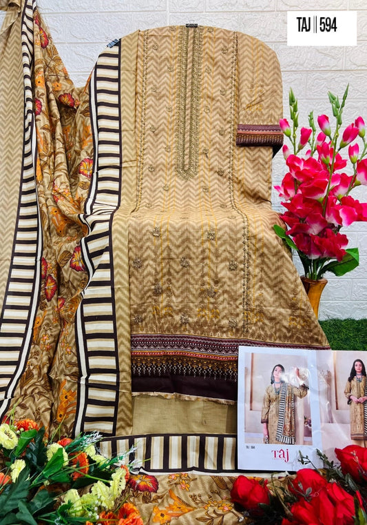 594 Taj Creations Embroidery Pakistani Salwar Suits
