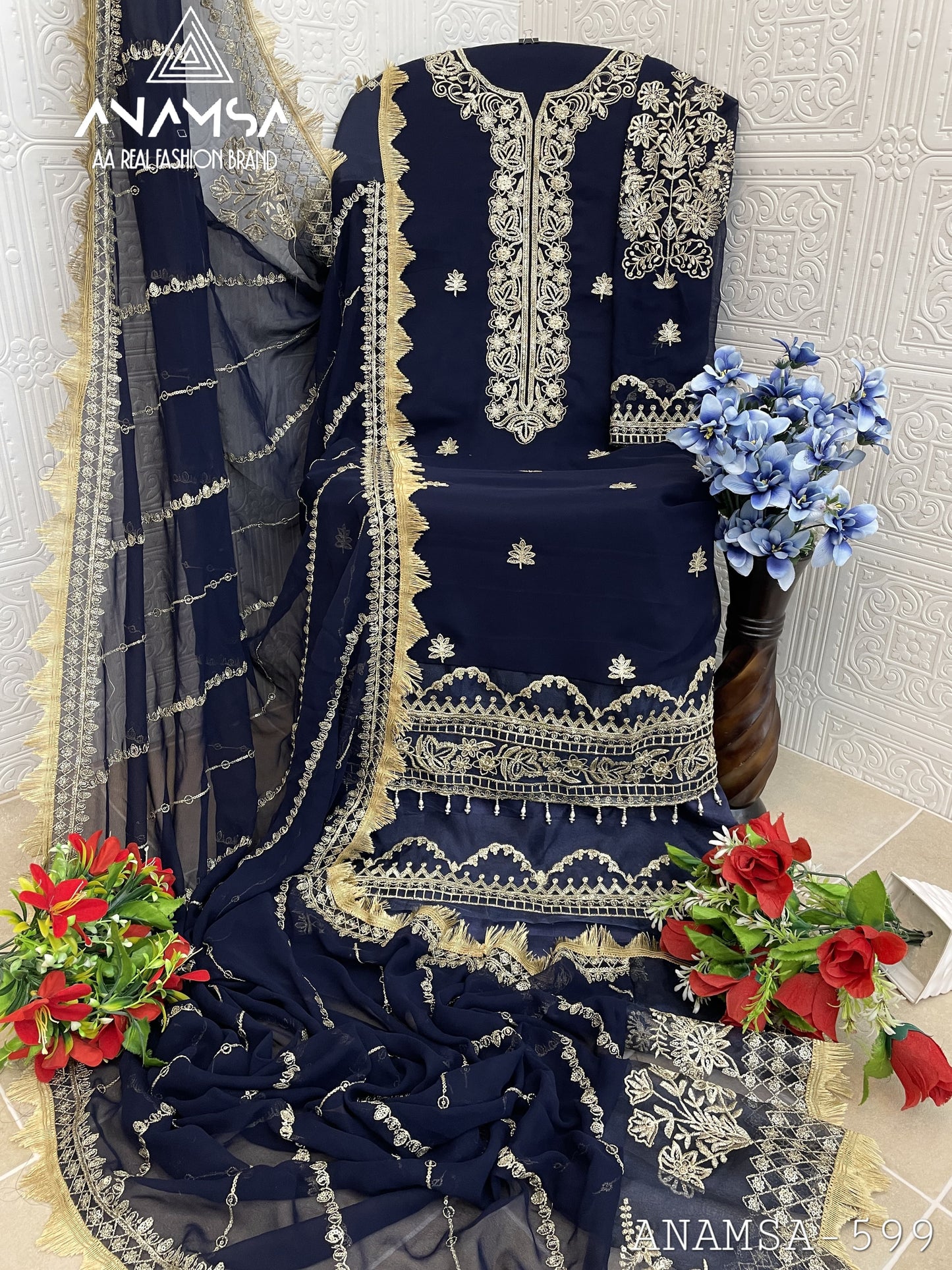 599 Anamsa Sequence Work Pakistani Salwar Suits