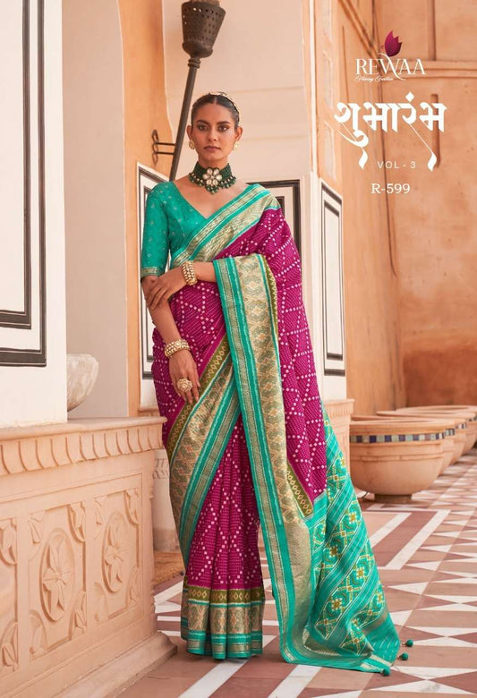 599 Shubharambh Vol 3 Rewaa Silk Sarees