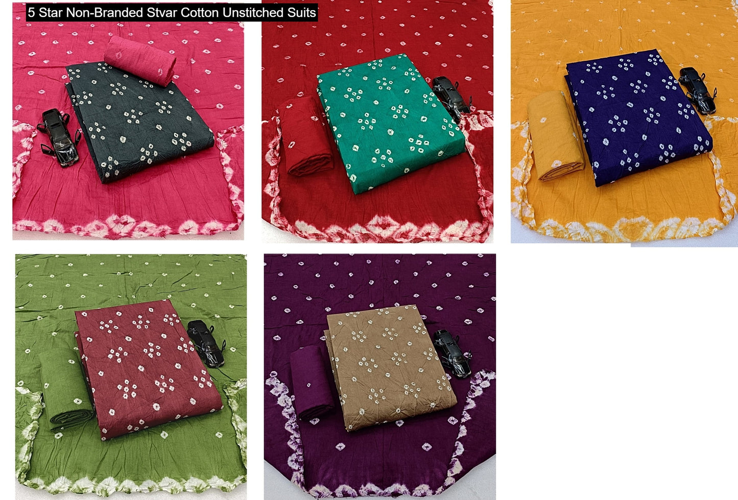 5 Star Non-Branded Stvar Cotton Unstitched Suits