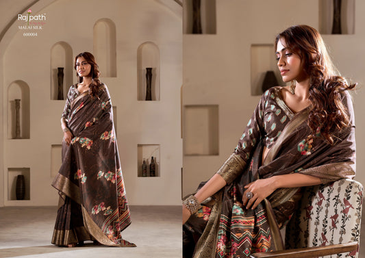 600004 Litchi Rajpath Silk Sarees