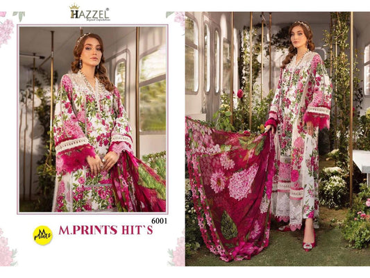 6001 M Prints Hazzel Embroidery Pakistani Salwar Suits