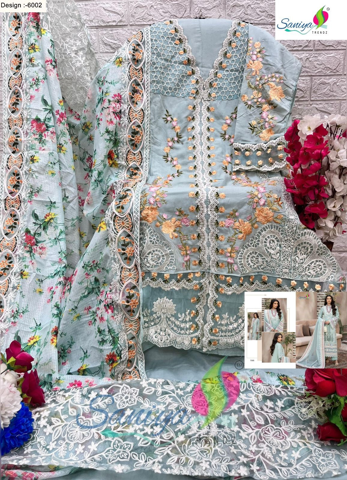 6002 Saira Sakira Vol 6 Saniya Trendz Chikankari Pakistani Salwar Suits