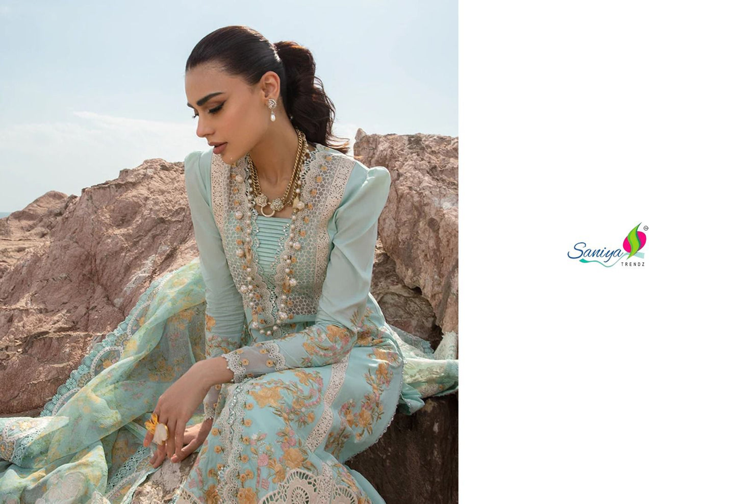 6002 Saira Sakira Vol 6 Saniya Trendz Chikankari Pakistani Salwar Suits