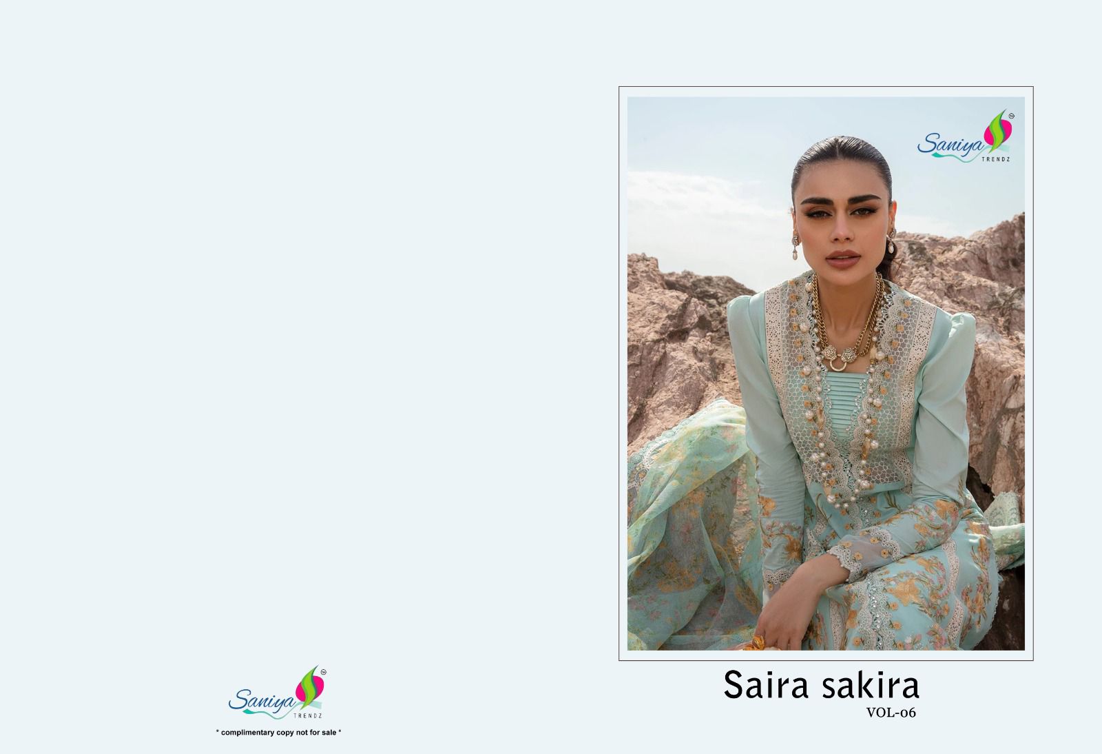 6002 Saira Sakira Vol 6 Saniya Trendz Chikankari Pakistani Salwar Suits