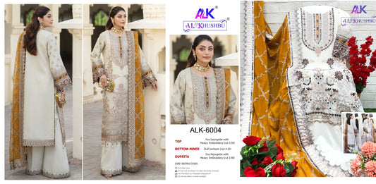 6004 Agha Noor Alk Embroidered Pakistani Salwar Suits