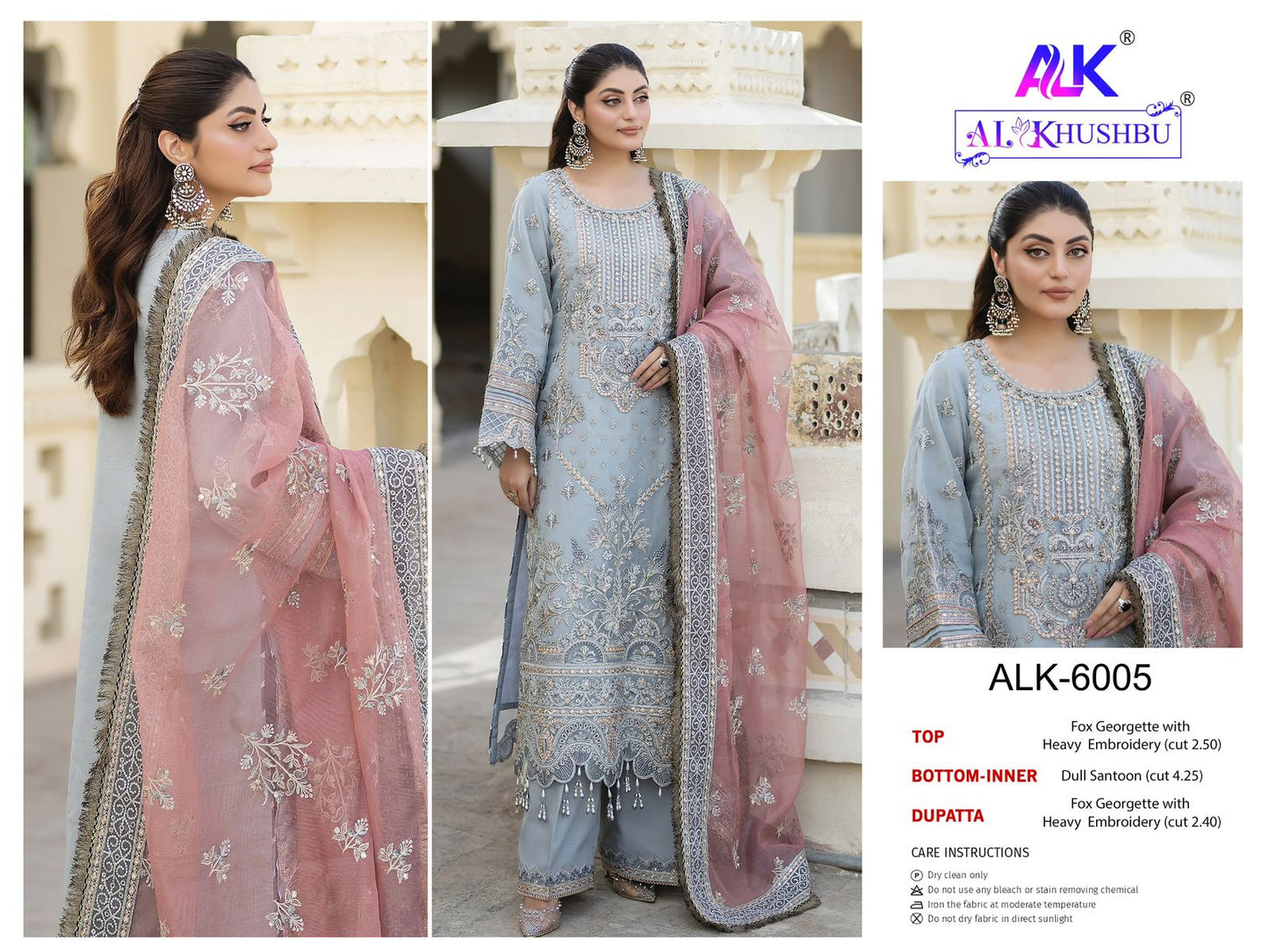 6005 Agha Noor Alk Embroidered Pakistani Salwar Suits