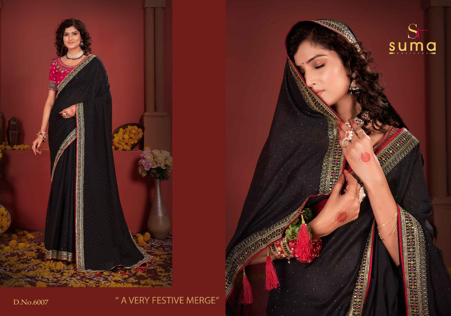 6007 Avikya Suma Designer Vichitra Sarees