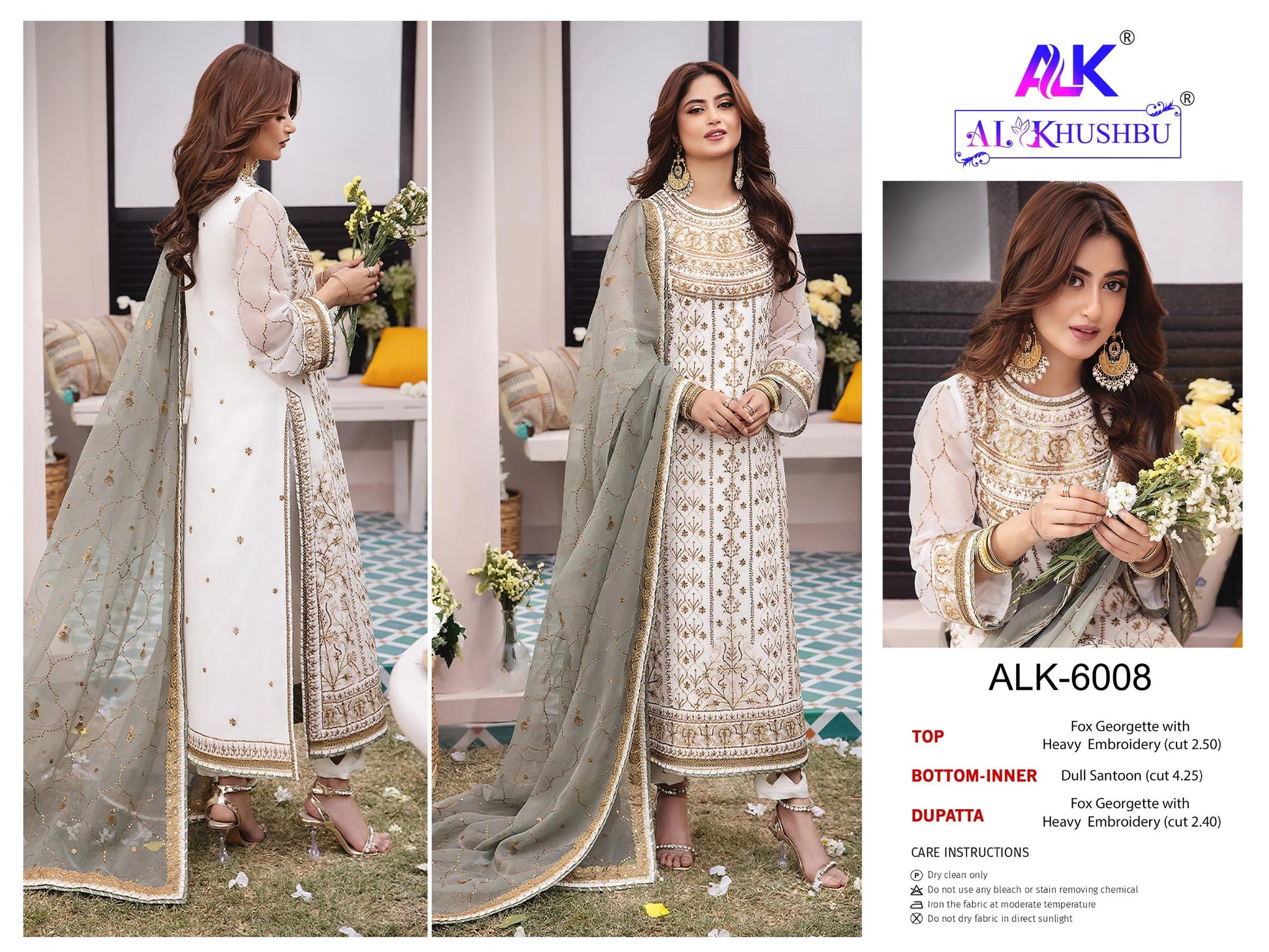 6008 Agha Noor Vol 2 Alk Embroidered Pakistani Salwar Suits