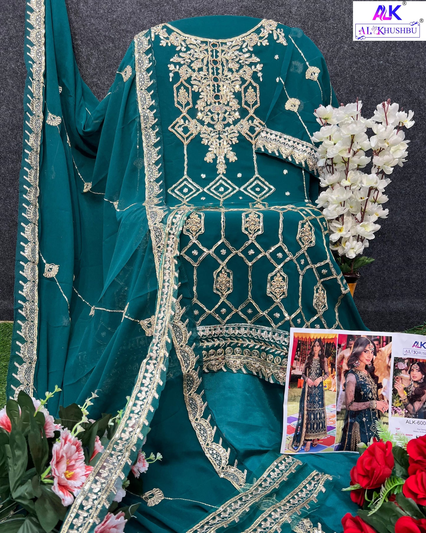 6009 Zahra Rubab Alk Embroidered Pakistani Salwar Suits
