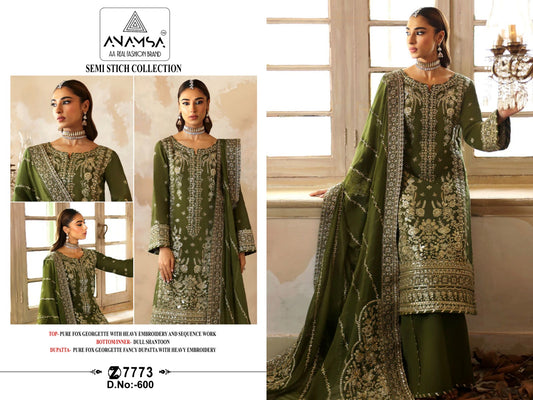 600 Anamsa Sequence Work Pakistani Salwar Suits