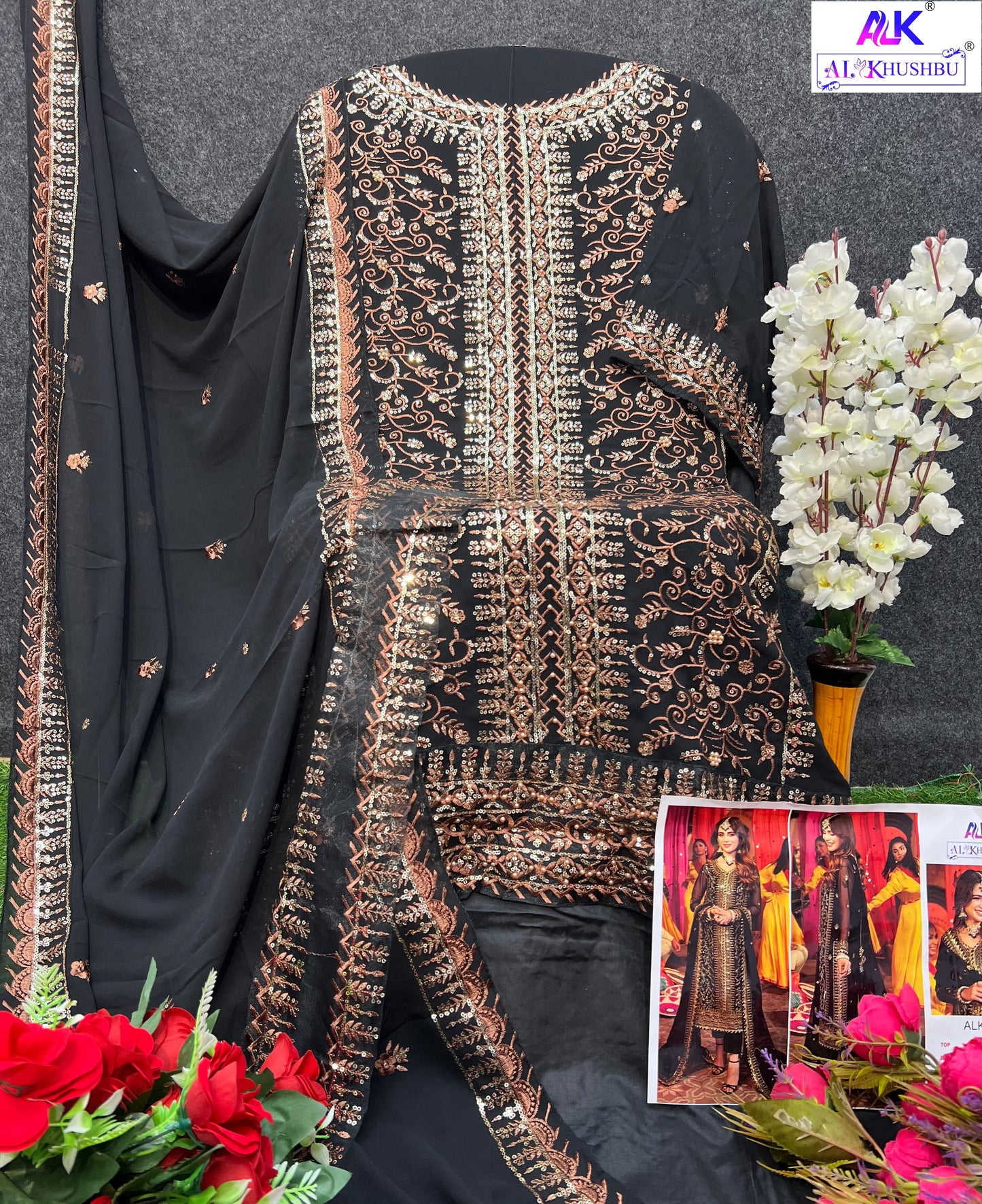 6010 Zahra Rubab Alk Embroidered Pakistani Salwar Suits