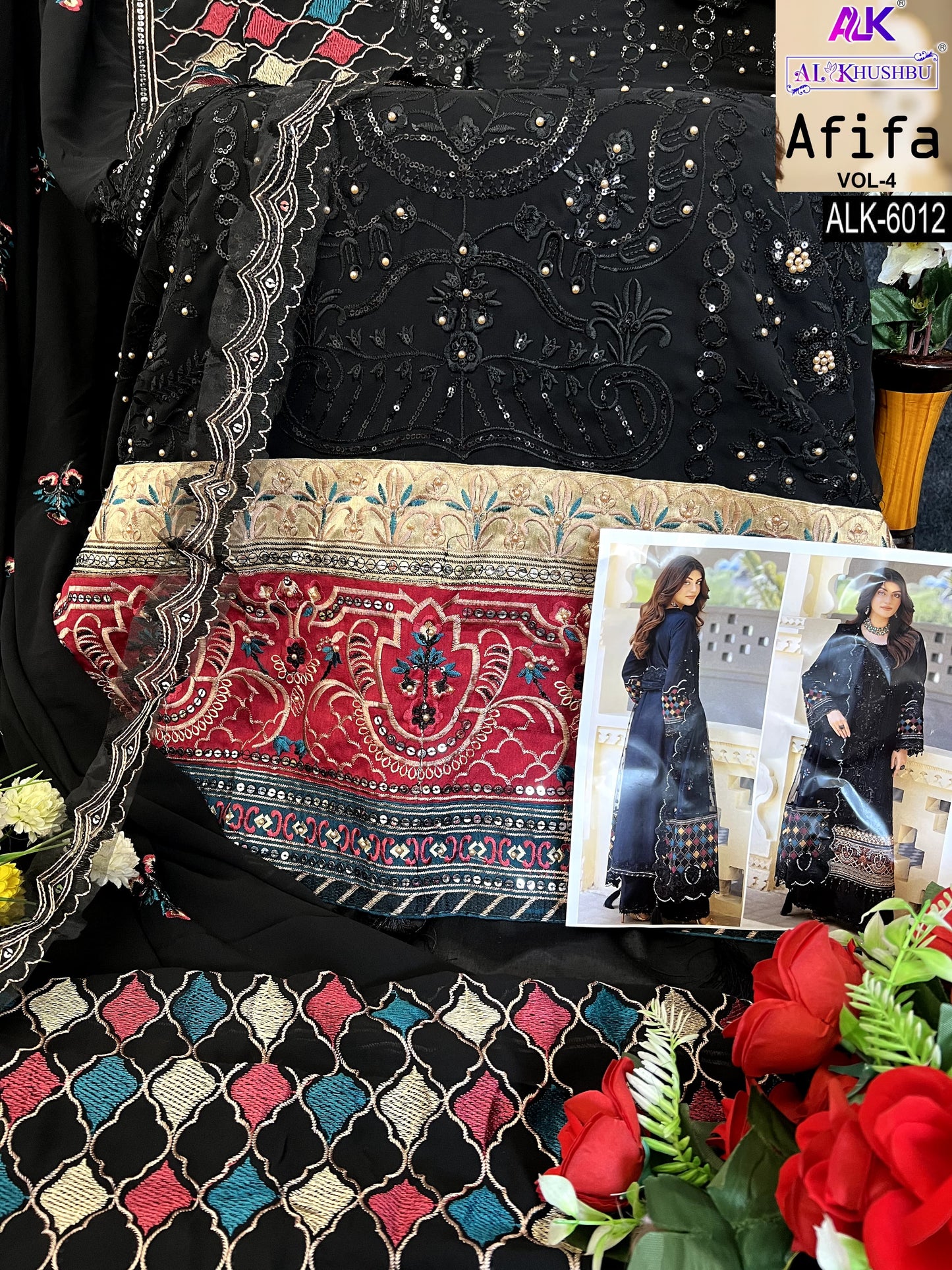 6012 Afifa Vol 4 Alk Pakistani Salwar Suits