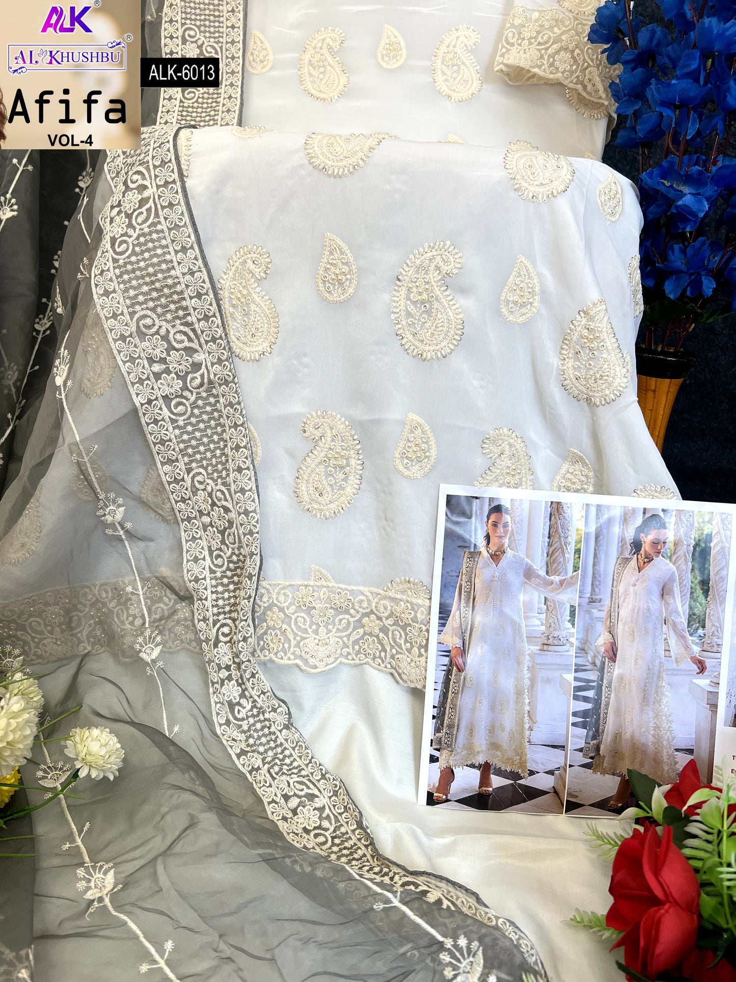 6013 Afifa Vol 4 Alk Pakistani Salwar Suits