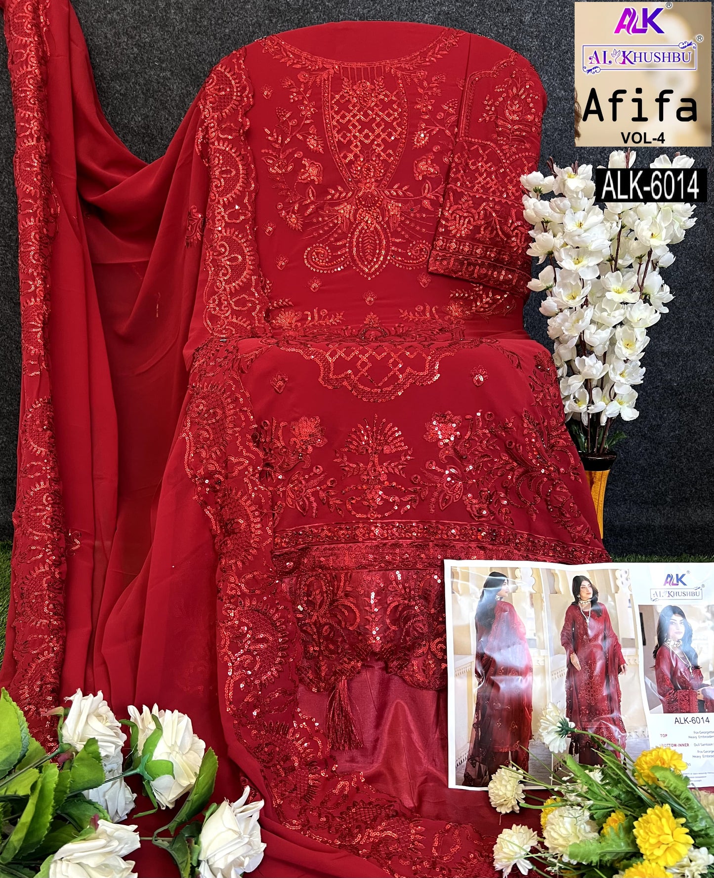 6014 Afifa Vol 4 Alk Pakistani Salwar Suits