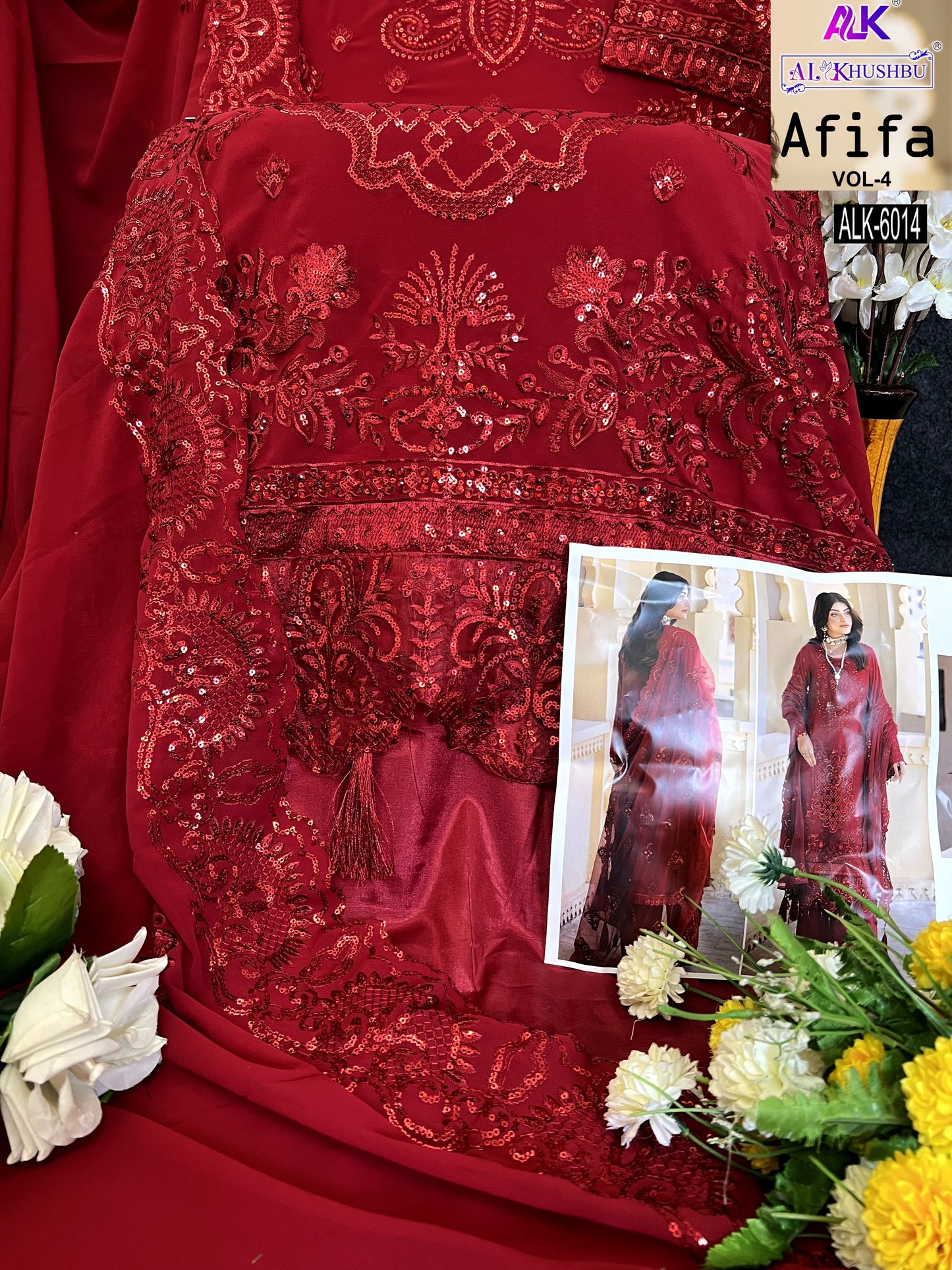 6014 Afifa Vol 4 Alk Pakistani Salwar Suits