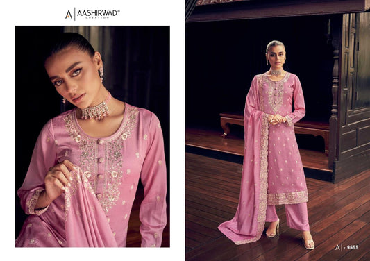 9655 Manya Aashirwad Creation Unstitched Suits
