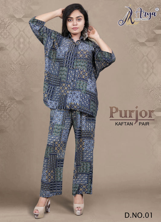 01 Purjor Adm Kaftan Pant Set