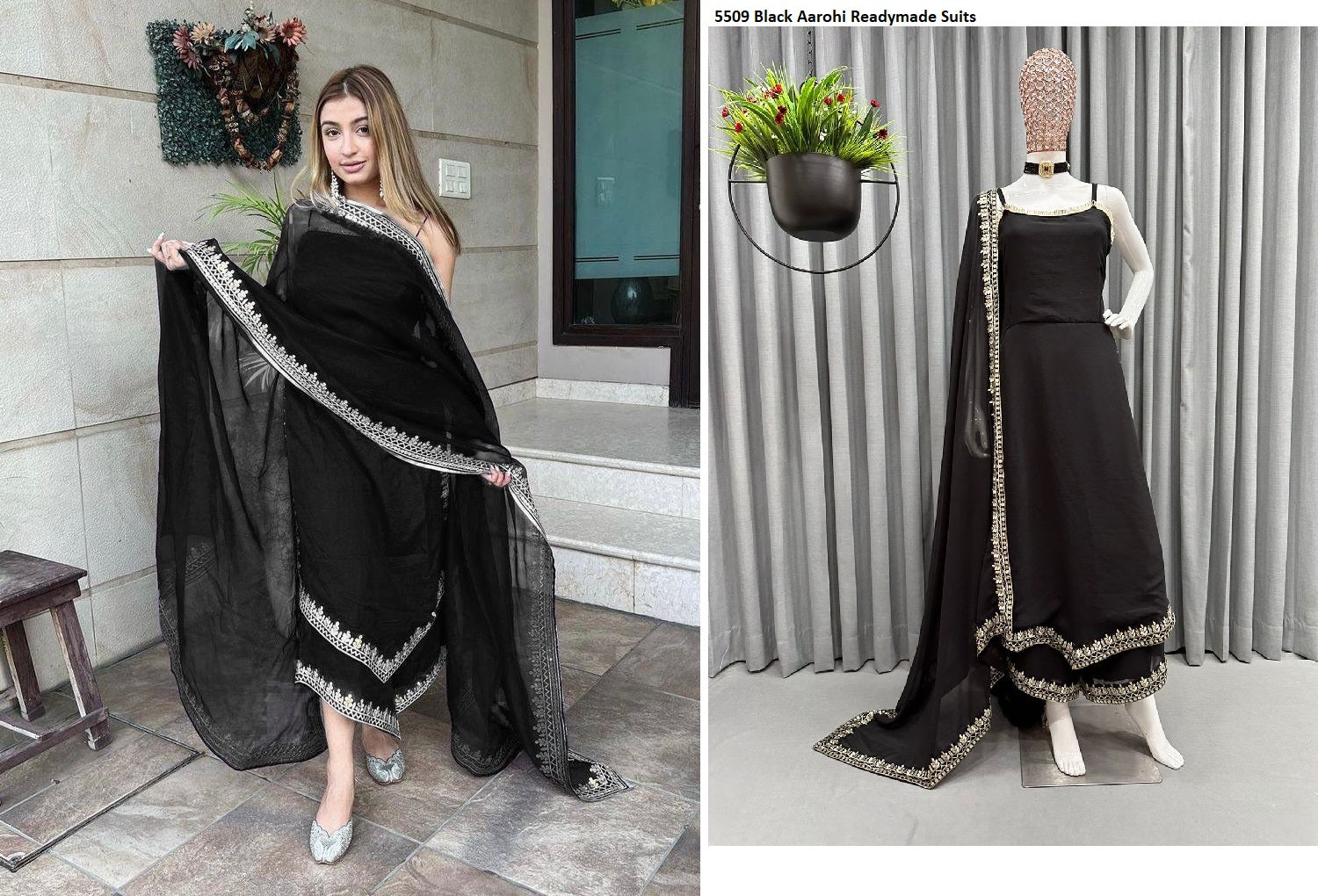 5509 Black Aarohi Readymade Suits