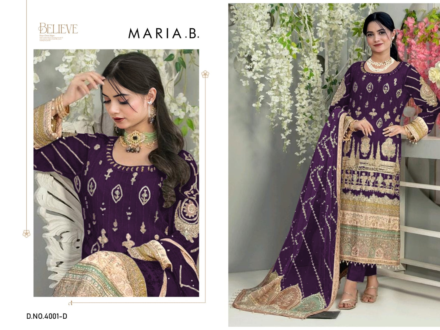 4001D Maria B Pakistani Salwar Suits