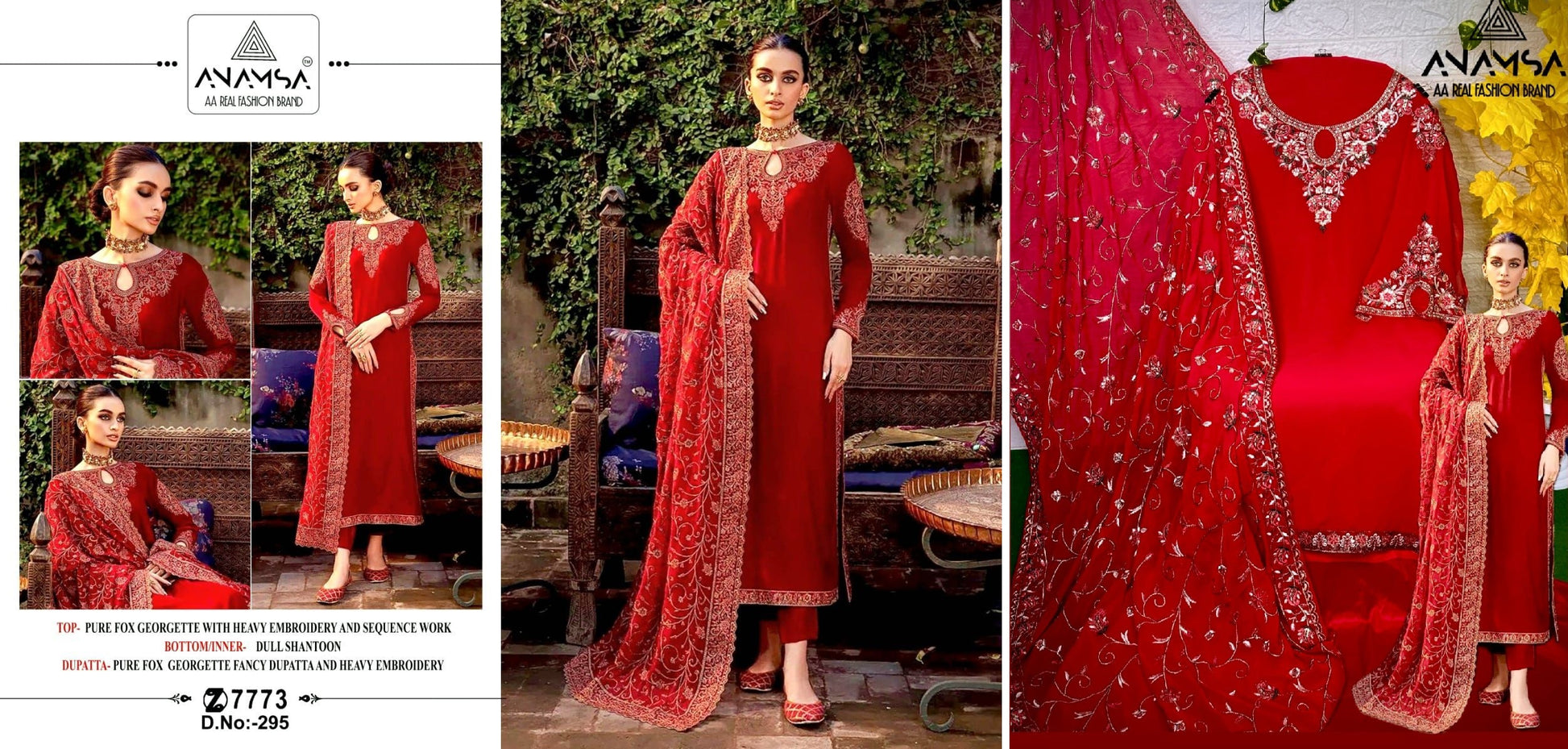 295 Anamsa Pakistani Salwar Suits