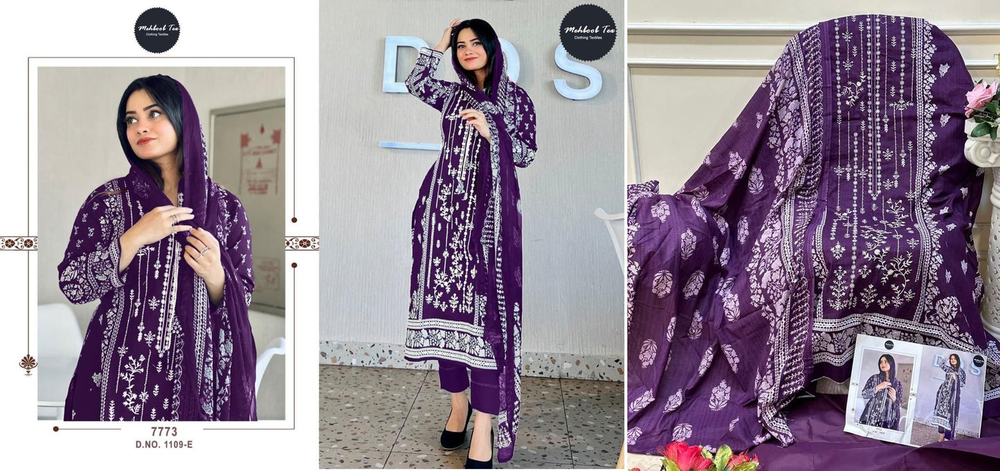 1109E Mehboob Tex Pakistani Salwar Suits