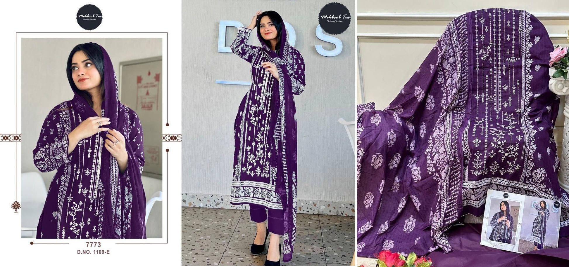 1109E Mehboob Tex Pakistani Salwar Suits