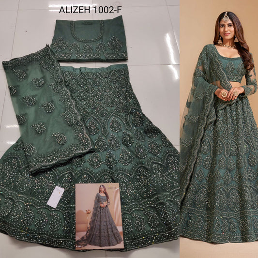 1002F Bridal Heritage Color Splash Alizeh Lehenga Choli