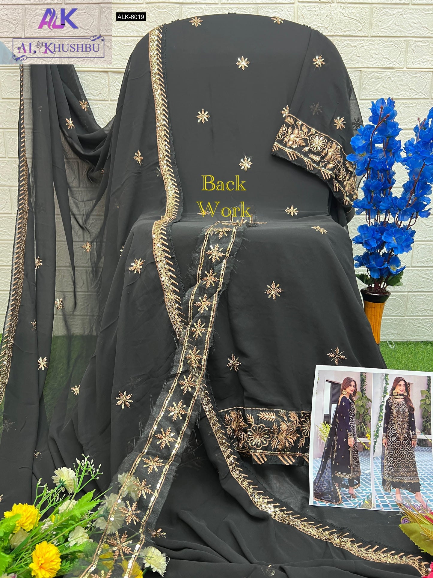 6019 Afifa Vol 3 Alk Embroidered Pakistani Salwar Suits