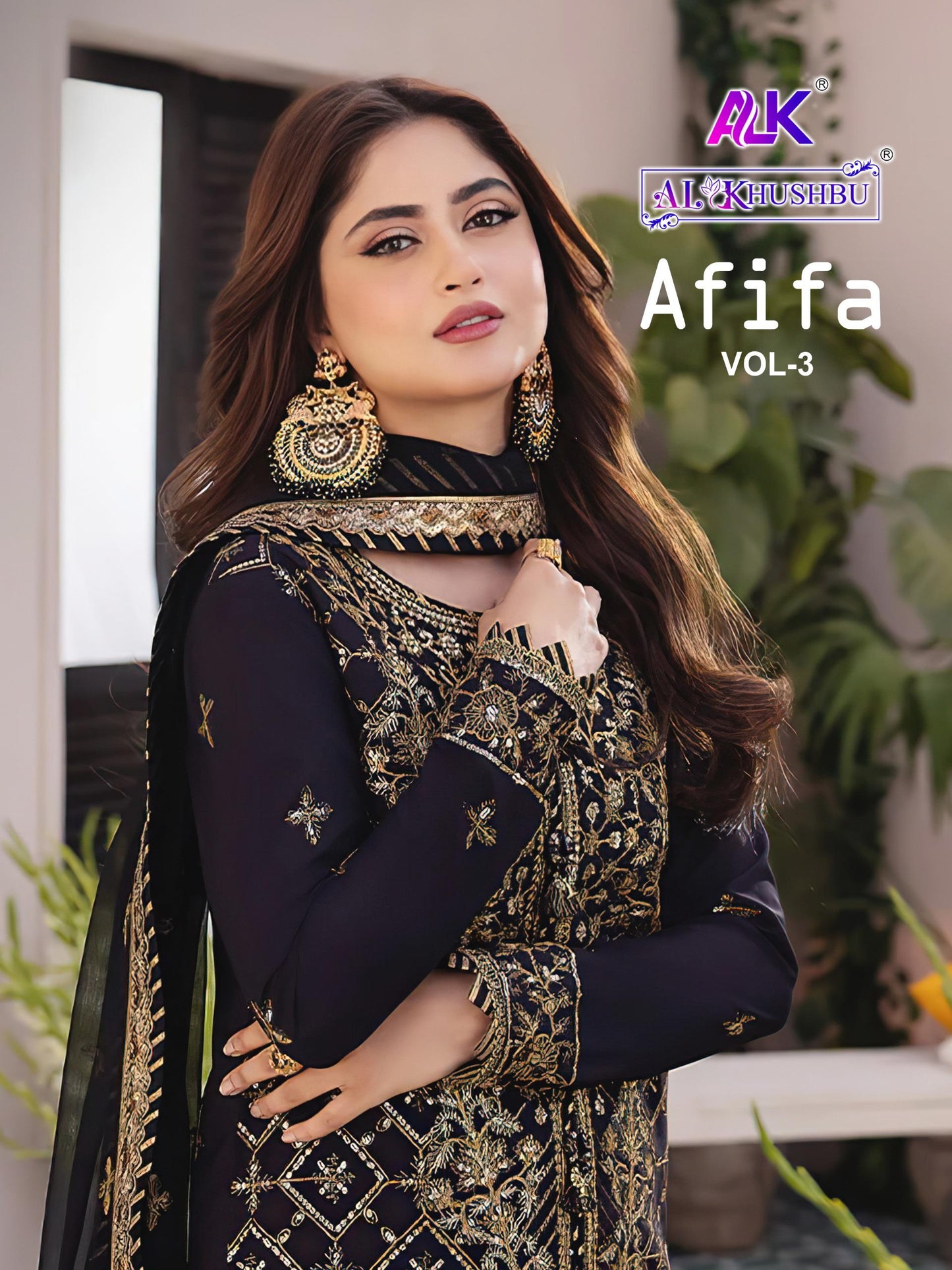 6019 Afifa Vol 3 Alk Embroidered Pakistani Salwar Suits
