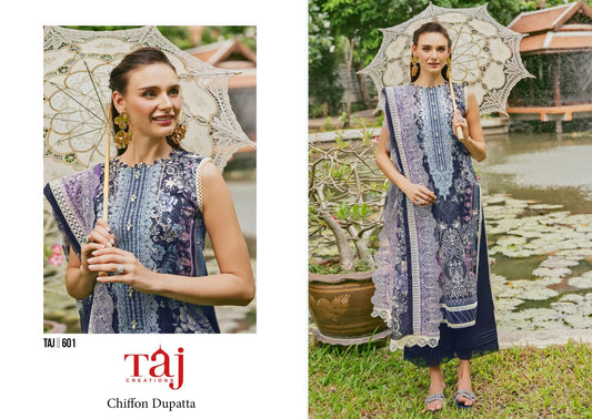 601 Taj Creations Embroidery Pakistani Salwar Suits