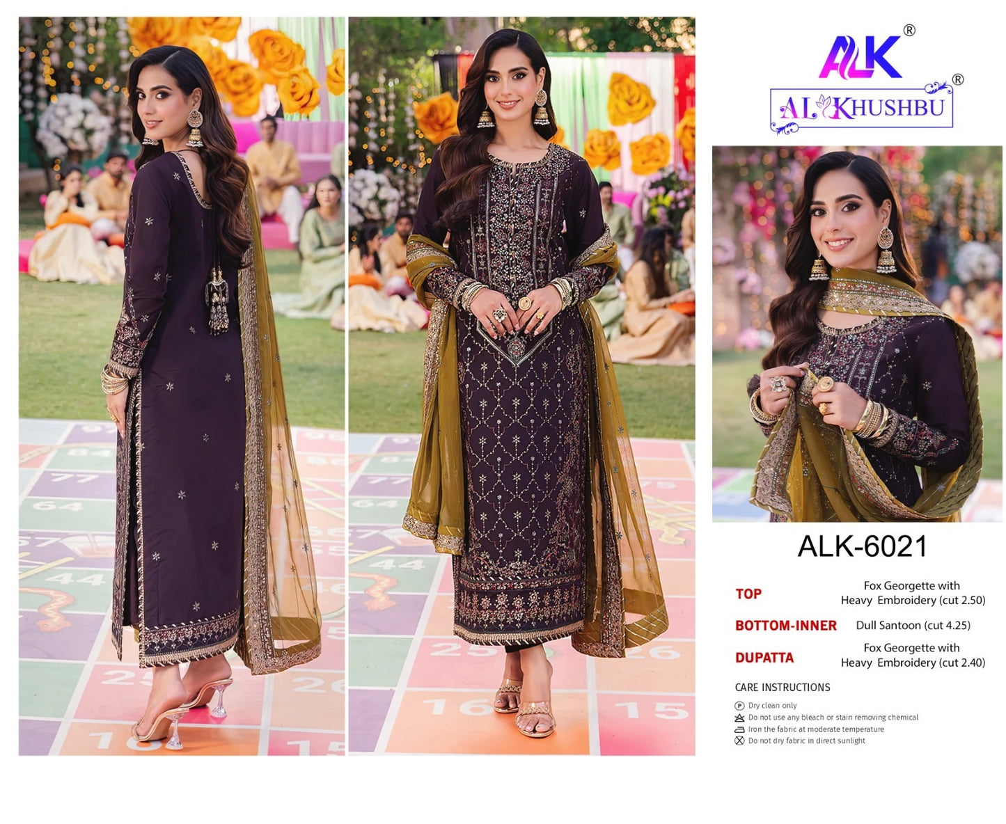6021 Alk Georgette Pakistani Salwar Suits