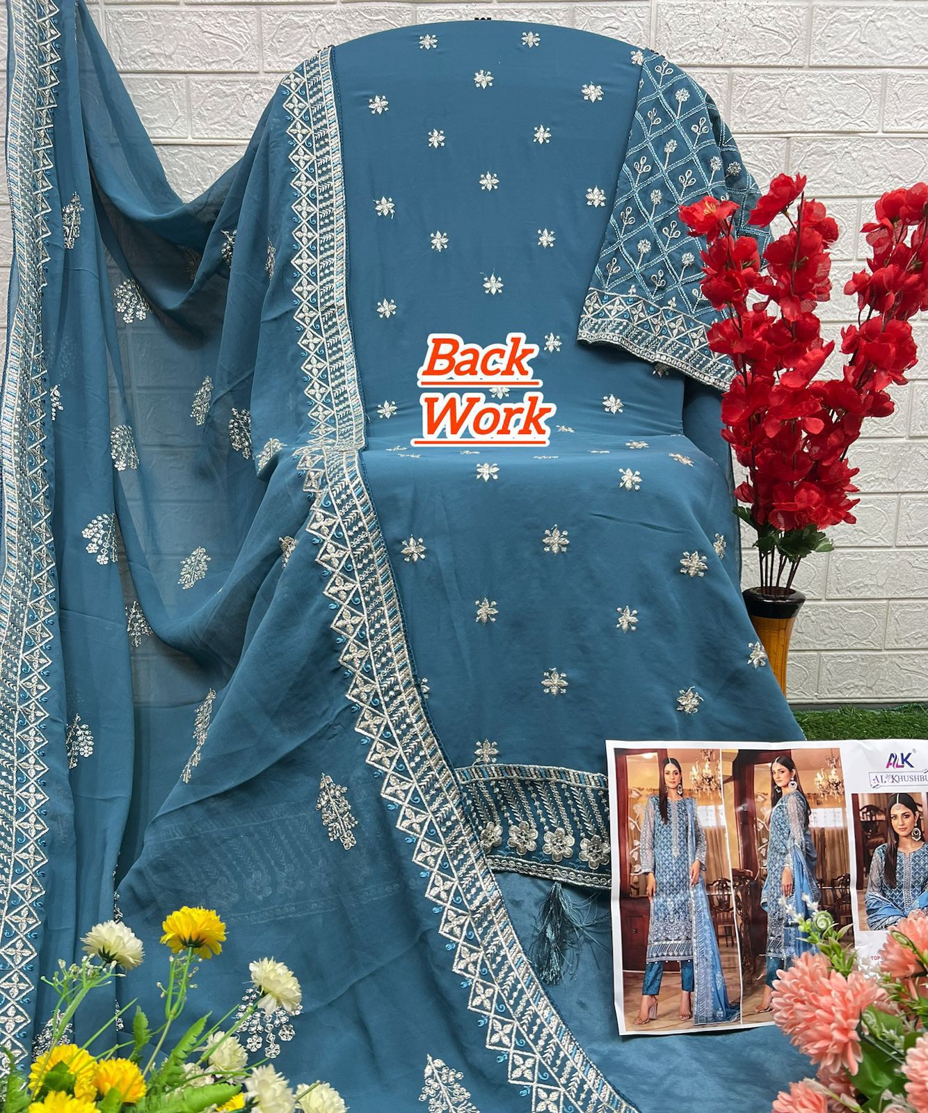 6027 Afifa Alk Georgette Pakistani Salwar Suits