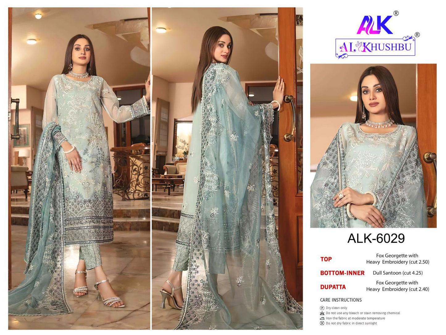 6029 Afifa Alk Georgette Pakistani Salwar Suits