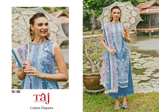 602 Taj Creations Embroidery Pakistani Salwar Suits