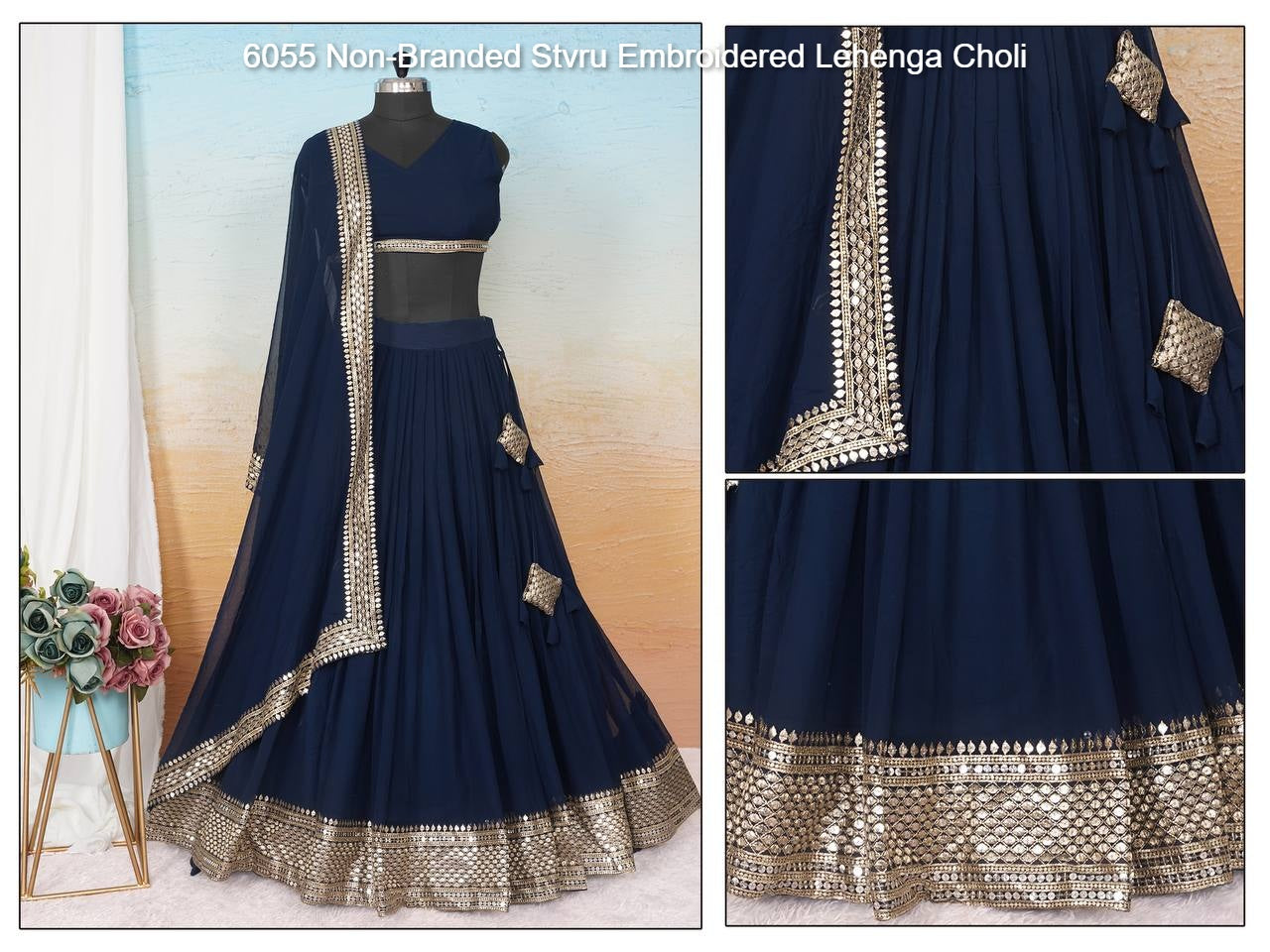 6055 Non-Branded Stvru Embroidered Lehenga Choli