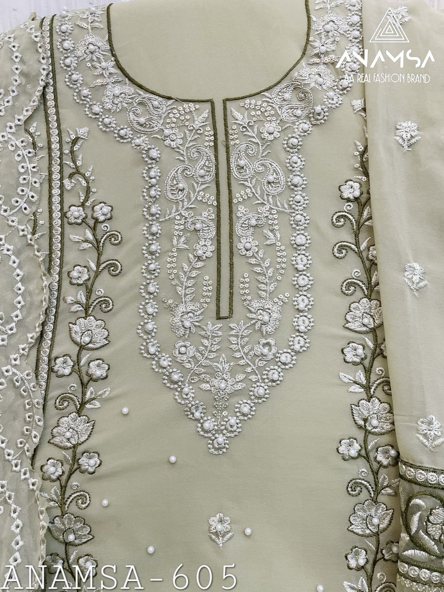 605 Anamsa Moti Work Pakistani Salwar Suits