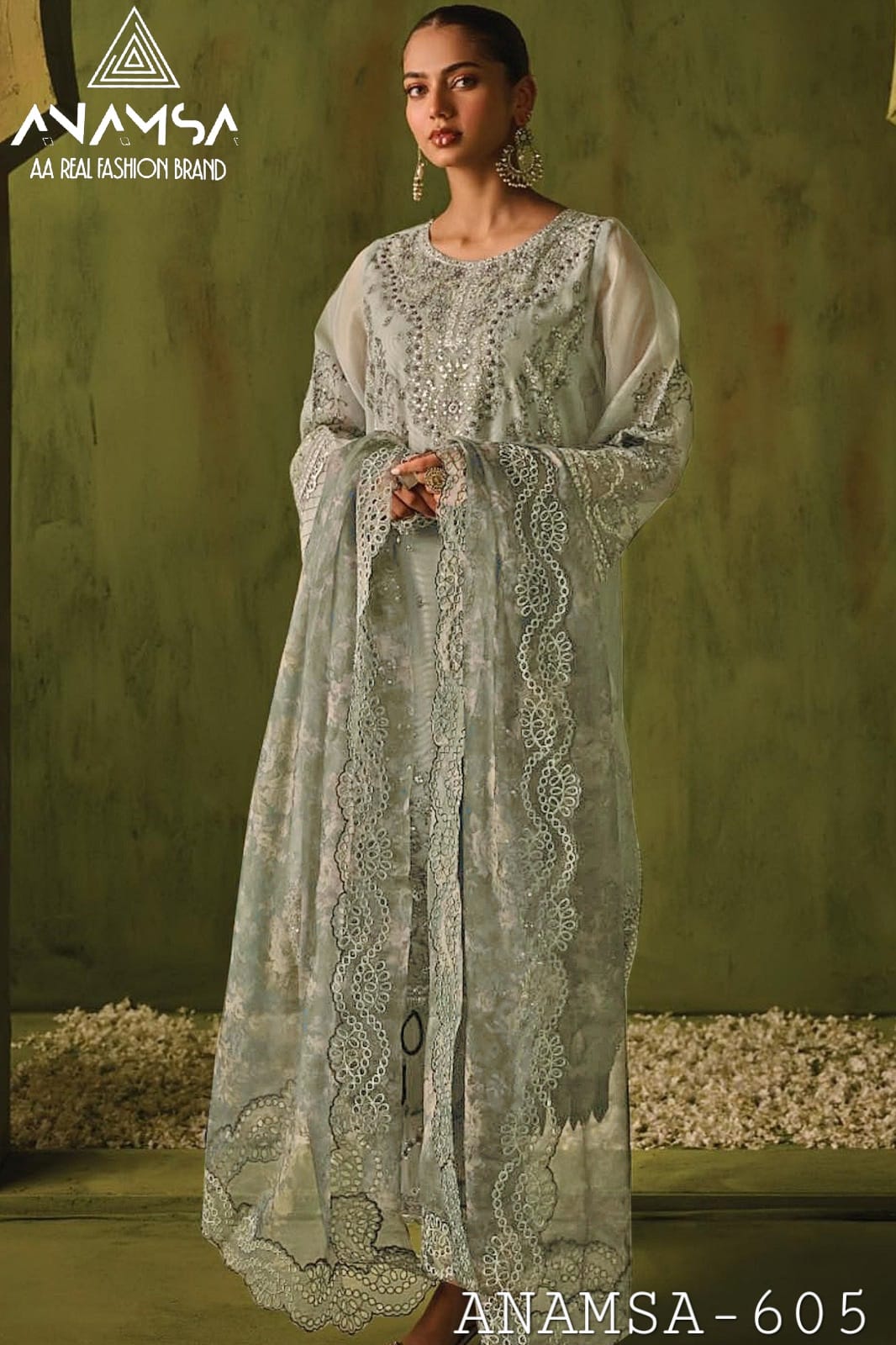 605 Anamsa Moti Work Pakistani Salwar Suits